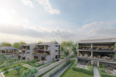 Istria, Lovrečica: Ground-floor apartment in prestigious resort close to the beach