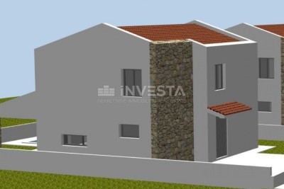 Vodnjan okolica, građevinsko zemljište 353m2 s građevinskom dozvolom kuće 165m2