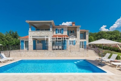 Poreč, Višnjan - Kamena vila s pogledom na more, bazenom i jacuzzijem