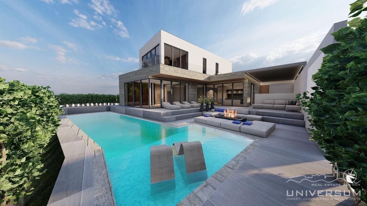 Baugrundstück 518 m² mit Baugenehmigung für eine Villa mit Swimmingpool – 5 km von Umag entfernt
