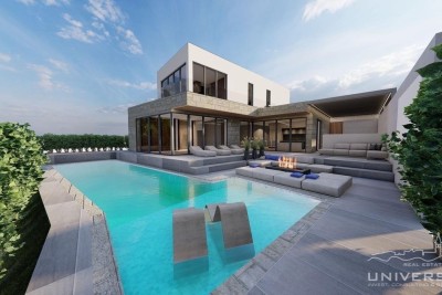 Terreno edificabile di 518 m² con permesso di costruire per una villa con piscina – a 5 km da Umag