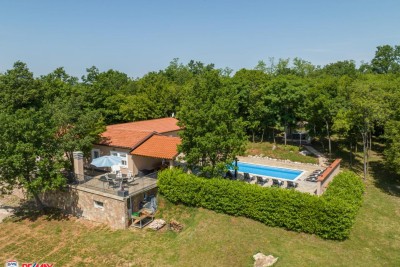 ISTRA, LABIN, KUĆA S BAZENOM NA OSAMI