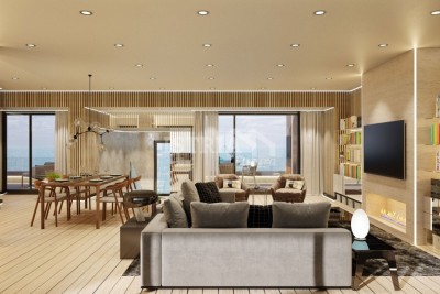 Luxuriöses zweistöckiges Penthouse in erster Reihe zum Meer mit freiem Blick auf das Meer und Rovinj