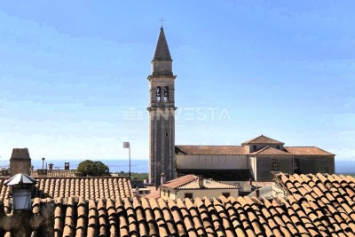 Vodnjan, kuća u nizu s krovnom terasom i pogledom na more