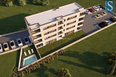 Istria, Poreč area - new apartment of 62 m2, 3rd floor, 2 parking spaces, ELEVATOR