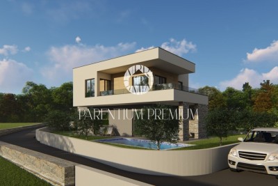 Vila s bazenom i panoramskim pogledom na more i otoke, 3km od plaže i mora - u izgradnji