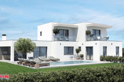ISTRA,LABIN,OKOLICA, MODERNA VILLA U IZGRADNJI
