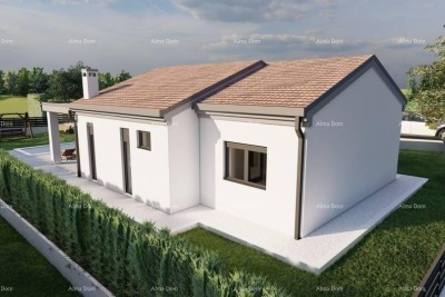 Zu verkaufen: Ein einstöckiges Haus mit Pool im Bau.