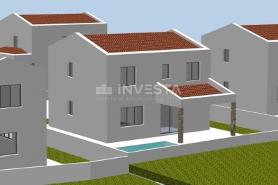 Vodnjan okolica, građevinsko zemljište 323m2 s građevinskom dozvolom kuće 165m2