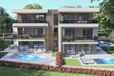 Dvoetažni stan s bazenom, okolica Poreča