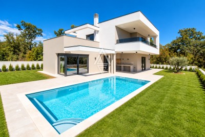 Istrien, Marčana : Moderne Villa mit Pool und Meerblick