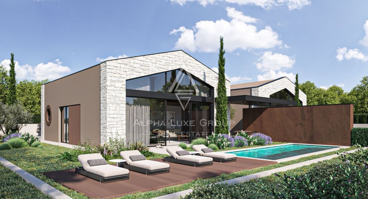 Istrien, Poreč – Moderne Doppelhaushälfte mit Pool in ruhiger Lage