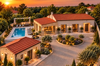 Haus mit Pool und Apartment Kaštelir Poreč
