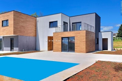 Istra, Poreč, nov moderni dvojček  od 131 m2 z bazenom v okolici Poreča
