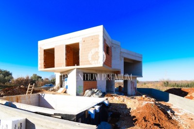 Luxury semi-detached house of modern design - under construction
