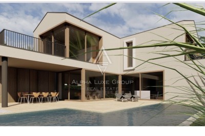 Istria, Vabriga: Villa moderna vista mare e piscina