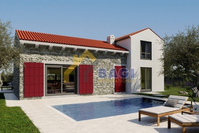 ISTRIA - ČABRUNIĆI House with swimming pool, unfinished