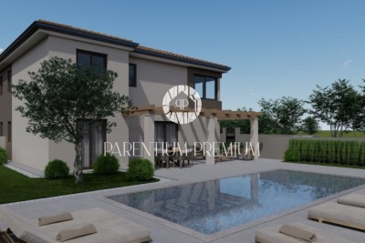 Moderne Doppelhaushälfte mit Pool und Garten - in Gebäude