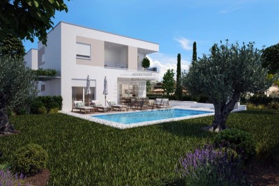 Neues Haus mit Swimmingpool in der Bauphase in der Nähe von Poreč - in Gebäude