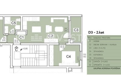 Multiple apartments under construction in Šijana – 2 bedrooms, terrace, and parking space