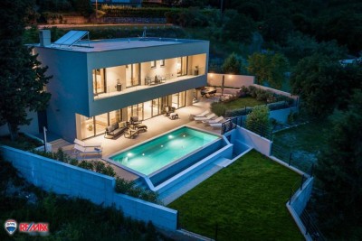ISTRA,LABIN,NOVOIZGRAĐENA VILA SA POGLEDOM NA MORE