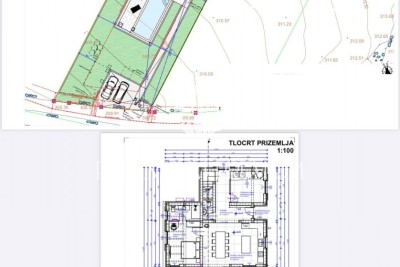 Building land with conceptual design and paid utilities