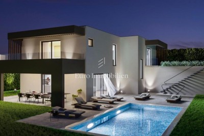 Moderne Villa mit Swimmingpool im Bau, in der Nähe von Labin