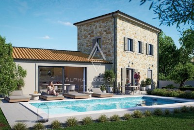 Istria, Visinada, moderna casa indipendente con piscina
