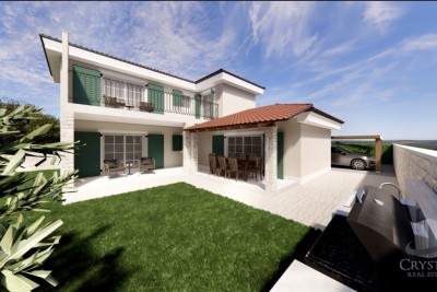 ZUM VERKAUF: FREISTEHENDES HAUS IM BAU IN DER NÄHE VON BRTONIGLA