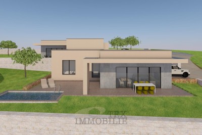 Tinjan - građevinsko zemljište 1.128 m² s dozvolom i temeljima