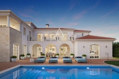 Istrien, Poreč, Luxuriöse villa mit pool und panoramablick auf das meer