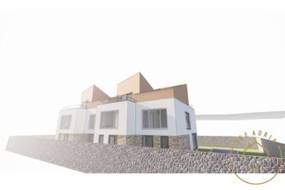 Villetta a schiera con piscina - nella fase di costruzione