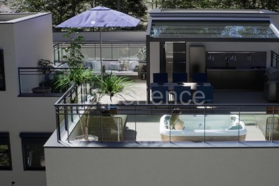 ISTRIA, Parenzo - appartamento in un nuovo edificio con TERRAZZA SUL TETTO!